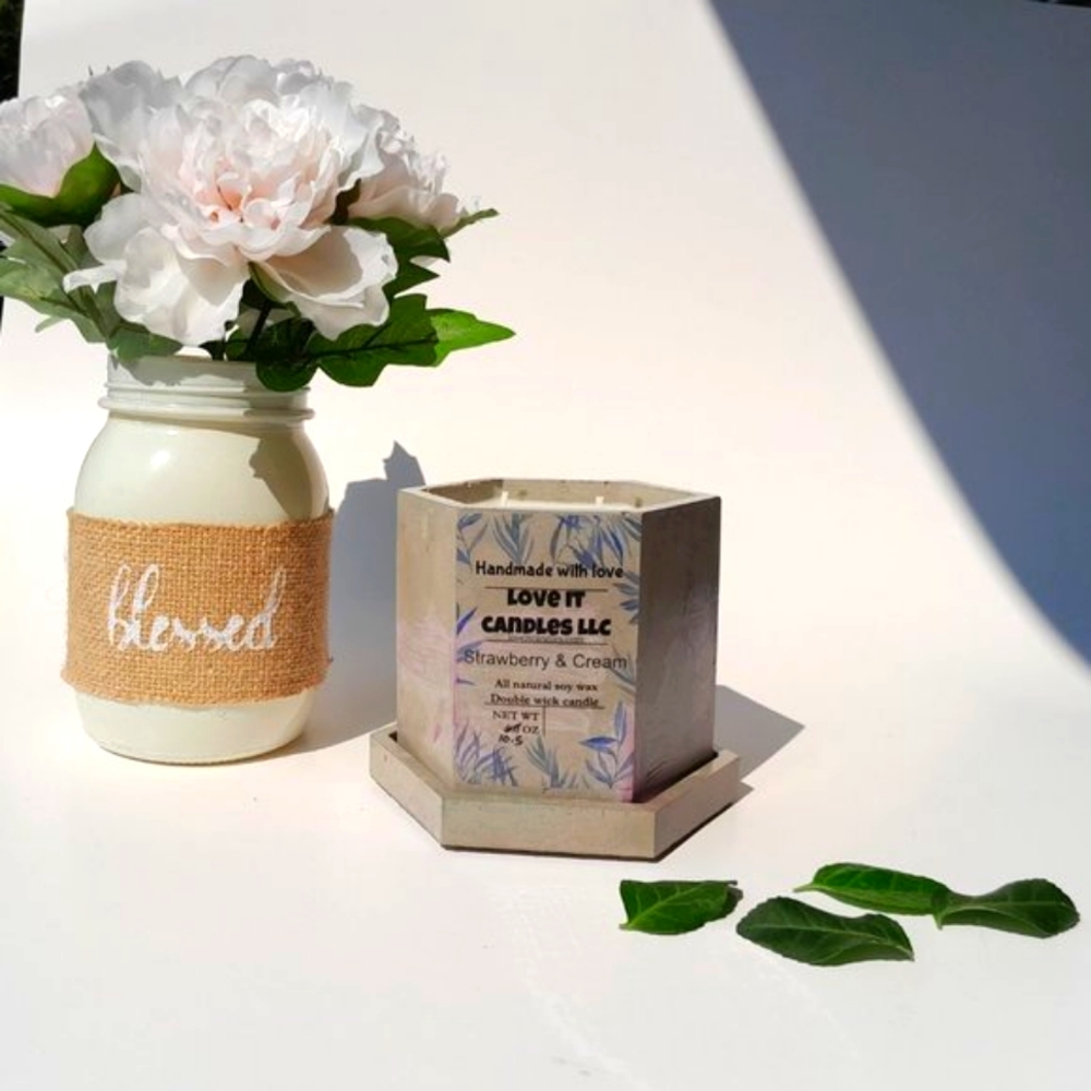 Lime Me Berries and Cream all-natural soy wax candle 10.5 oz